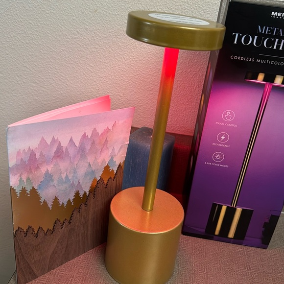 NIB, Metal LED Touch lamp with 8 different RGB colors, including color changing. - Picture 4 of 16